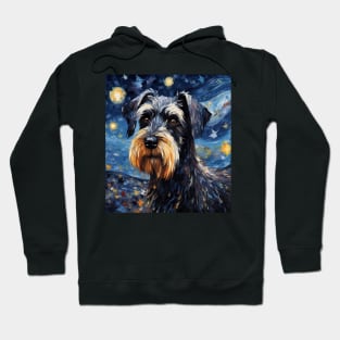 Standard Schnauzers Embracing The Starry Night Hoodie